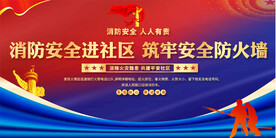 社区消防安全宣传展板