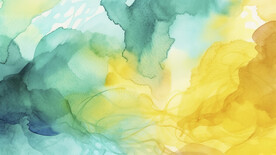 黄绿渐变水彩水墨背景