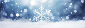 蓝底雪花背景