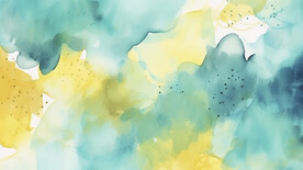 黄绿渐变水彩水墨背景