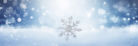 蓝底雪花背景