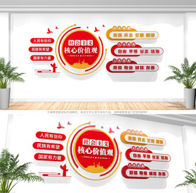 社会主义核心价值观文化墙