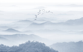 山水水墨山水画