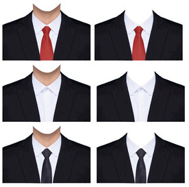 男人的西装领带证件照衣服素材