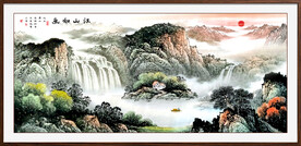聚宝盆风水画