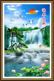 竖幅山水画