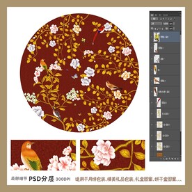 手绘花鸟包装礼盒