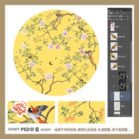 手绘花鸟包装礼盒