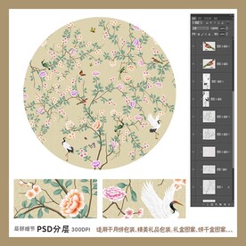 手绘花鸟包装礼盒