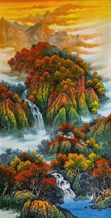 高山流水国画