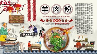 羊肉粉背景墙