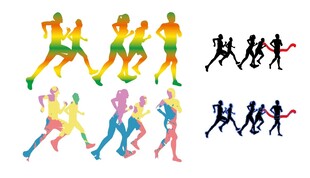 跑步剪影