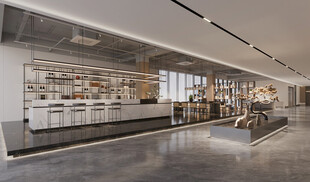 会所吧台效果图