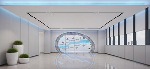 现代展厅效果图