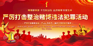 严厉打击整治赌博违法犯罪展板