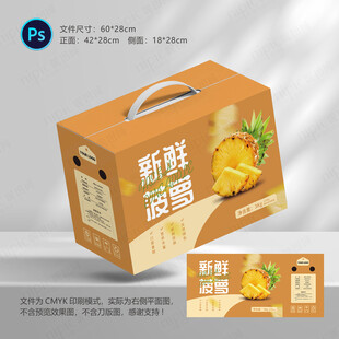 菠萝包装彩箱