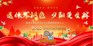 退休仪式展板