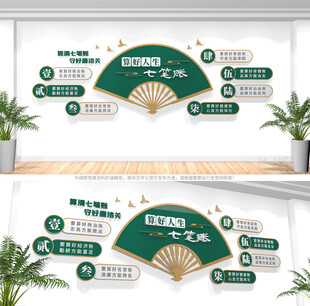 算好人生七笔账廉政文化墙