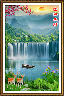 竖幅山水画