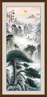 迎客松国画