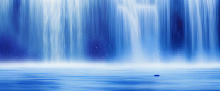 招财瀑布山水幕墙