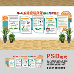 医院文化墙 儿童眼保健