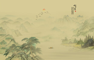 新中式意境山水画