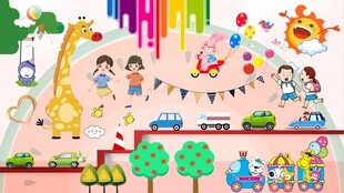 卡通儿童房背景墙