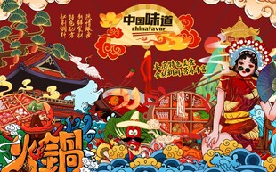 火锅展板图片