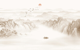 国画水墨山水