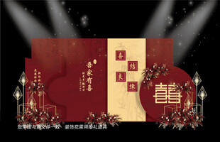 红色婚礼图片