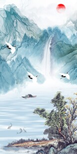 中式山水画