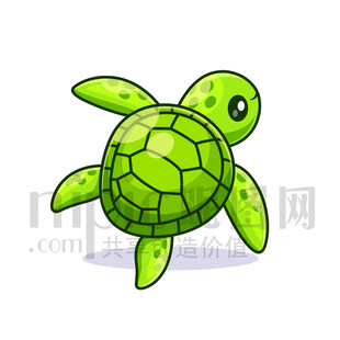 可爱卡通海龟