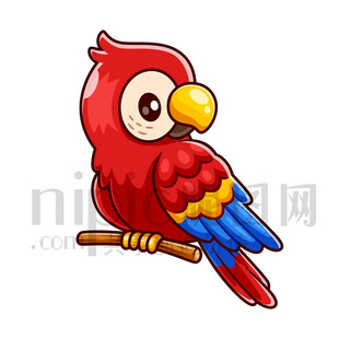 可爱卡通鹦鹉
