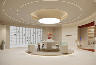 现代简约风格圆形展厅空间