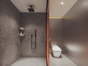 现代简约风灰色系卫生间