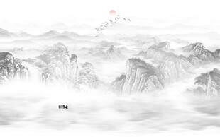 国画水墨山水