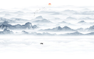 水墨画山水