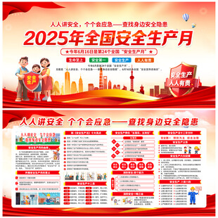 2025年安全生产月展板
