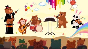 卡通儿童房背景墙