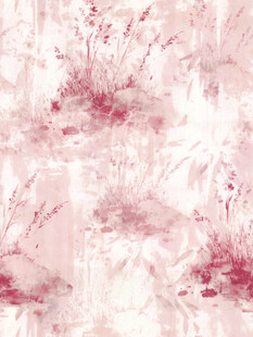 粉色花卉水彩纹理图案