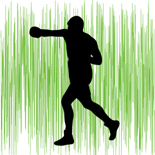 拳击者动感剪影