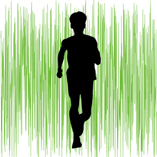 奔跑的人剪影