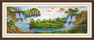 聚宝盆山水画