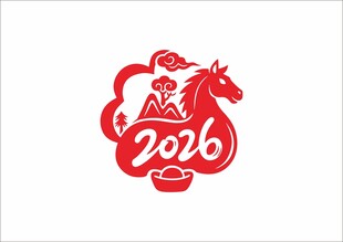 2026马年剪纸 