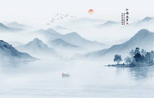 意境国画山水画