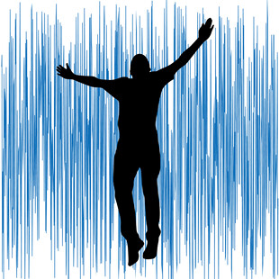 跃起的欢呼身影