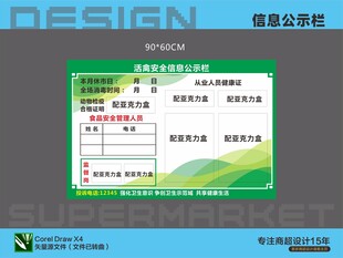 市场活禽安全信息公示栏