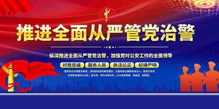 全面从严管党治警宣传展板