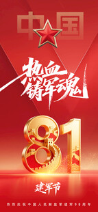 庆祝八一建军节海报